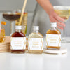 Miniature cocktails included with the Cocktail Letterbox Gift set  including espresso martini, ginger mojito and cask-aged negroni