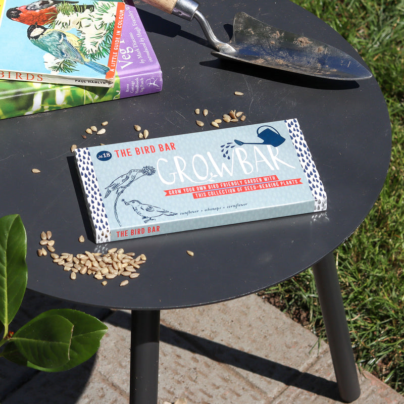 Letterbox-friendly Bird grow bar containing wildflower seeds to attract birds to your garden