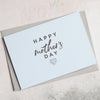 a light blue Happy Mother's Day greetings card