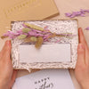 Mini mother's day gift set in kraft box containing marvellous mum tealights & pastel purple dried flower posy