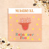 Magical reindeer food envelope with reindeer image containing seeds and oats