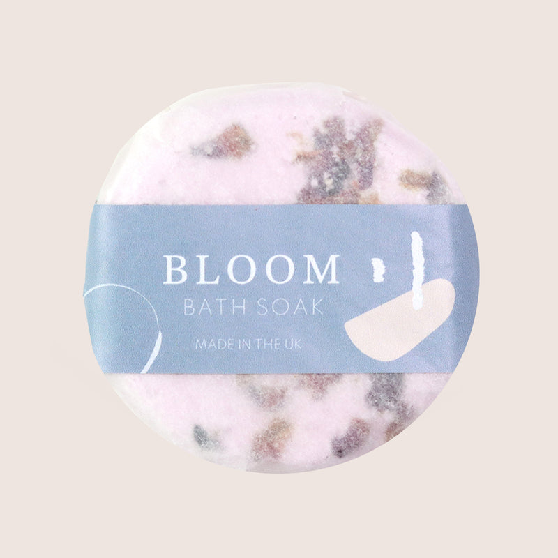 Bloom bath bomb with rose petals