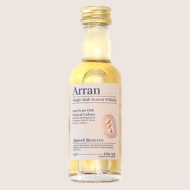 Miniature Arran single malt scotch whisky bottle 