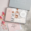 Valentine's Gin Lovers gift set containing chocolate bar, be my valentine? tealights, two gin miniatures & gin botanicals tin